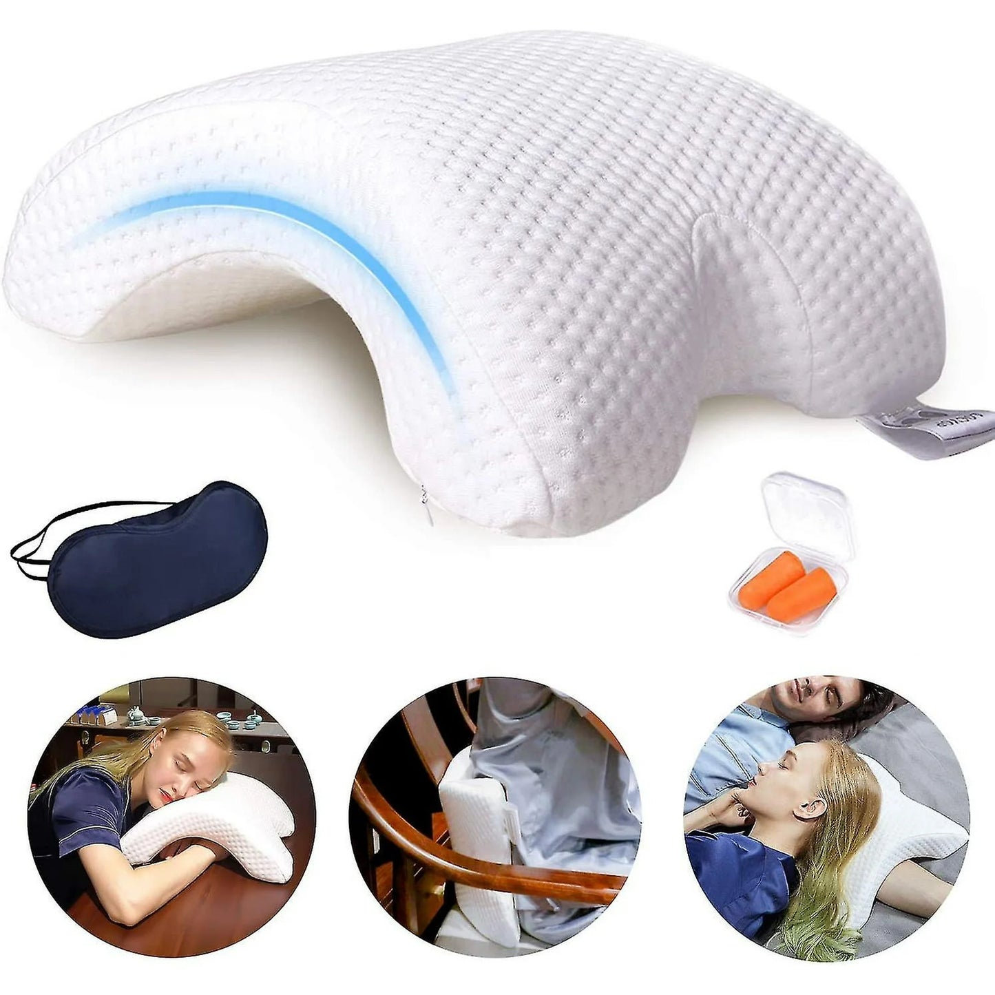 Anti Hand Pressure C Shaped Pillow for Couples