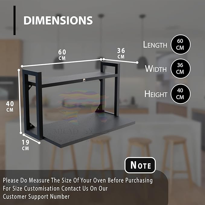 Wall Mount Metal Microwave Stand