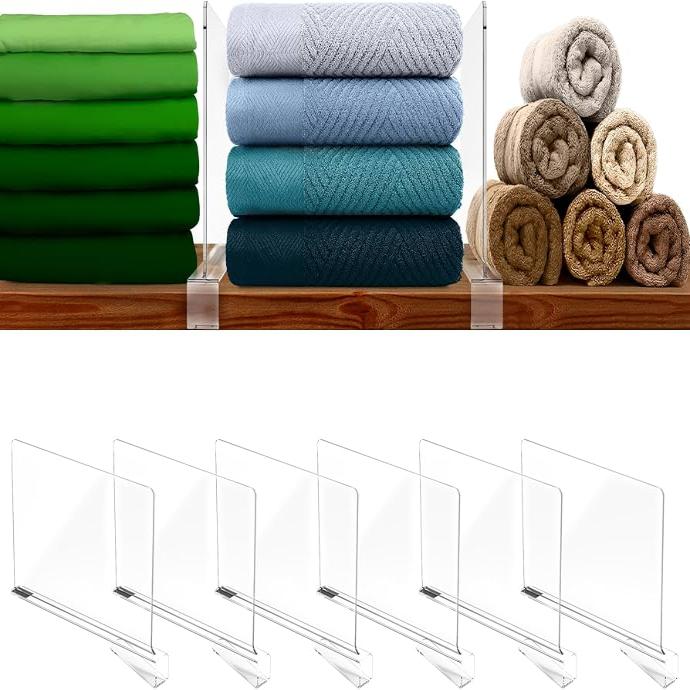 Acrylic Shelf Dividers for Closet Organization