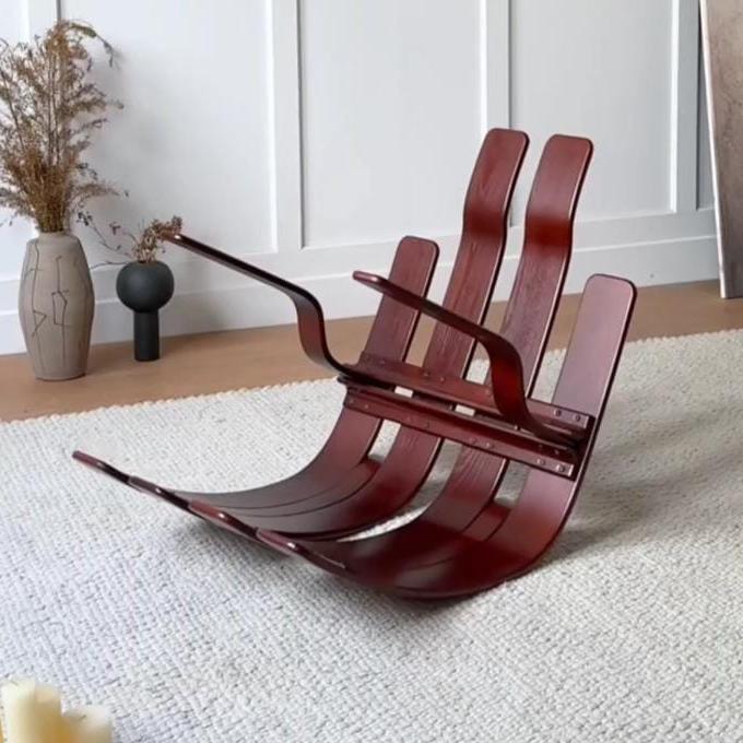 Brazilian Rocking Chair in Rosewood Metal - Green